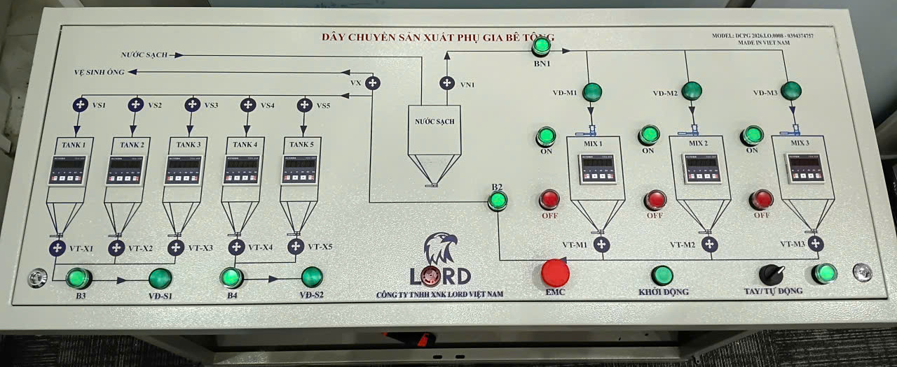 Dây chuyển sản xuất phụ gia bê tông - BD